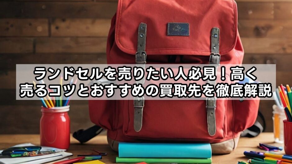 ランドセルを売りたい人必見！高く売るコツとおすすめの買取先を徹底解説