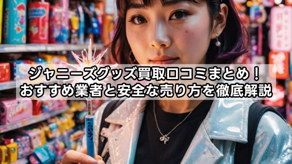 ジャニーズグッズ買取口コミまとめ！おすすめ業者と安全な売り方を徹底解説