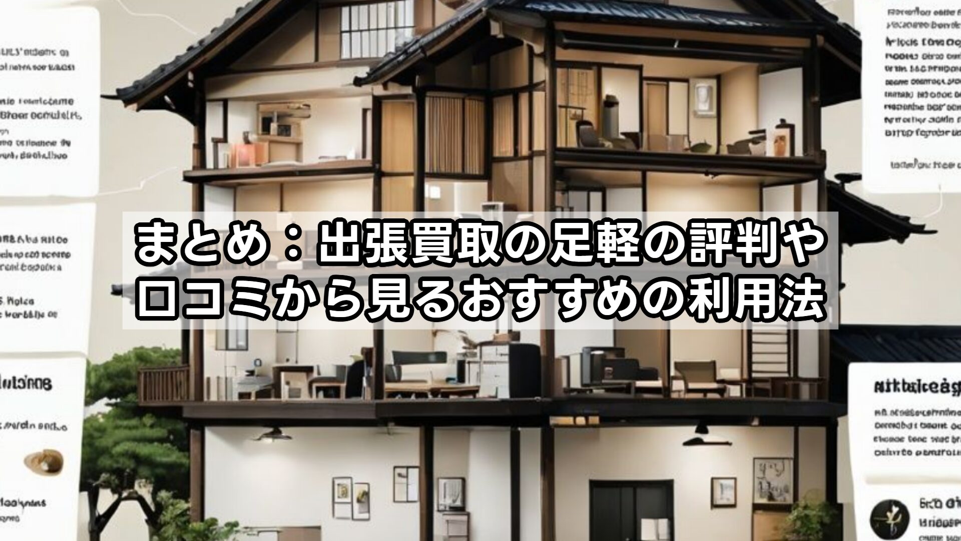 まとめ：出張買取の足軽の評判や口コミから見るおすすめの利用法
