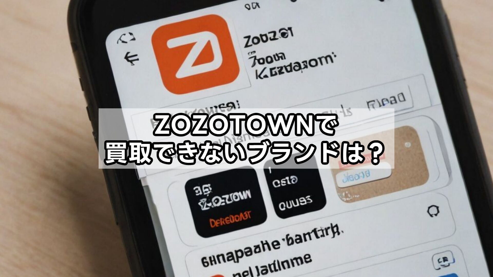 ZOZOTOWNで買取できないブランドは?