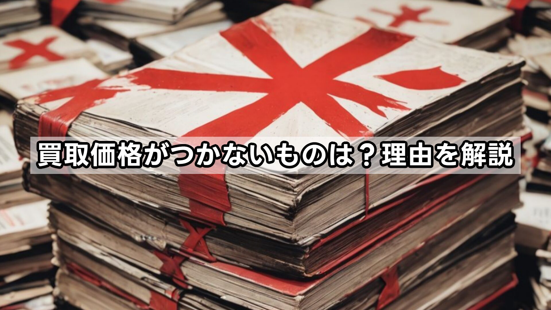 買取価格がつかないものは?理由を解説
