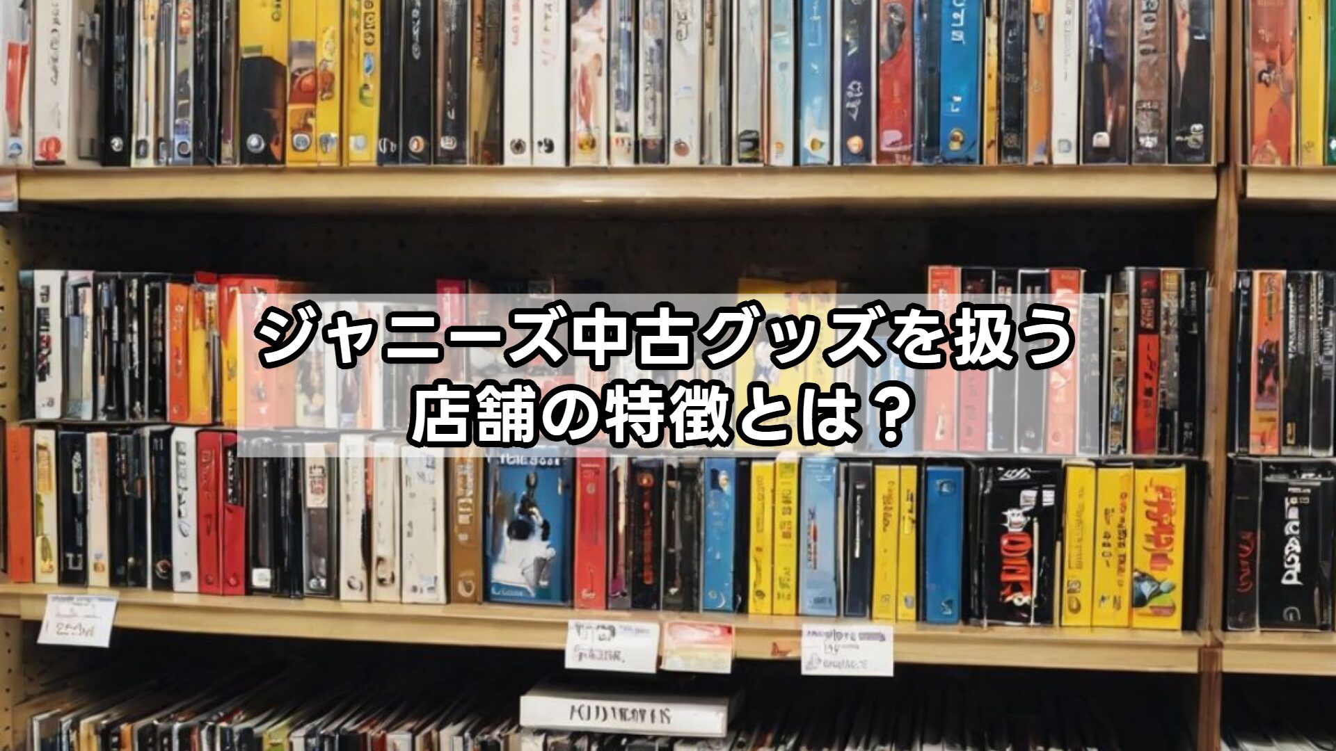 ジャニーズ中古グッズを扱う店舗の特徴とは？