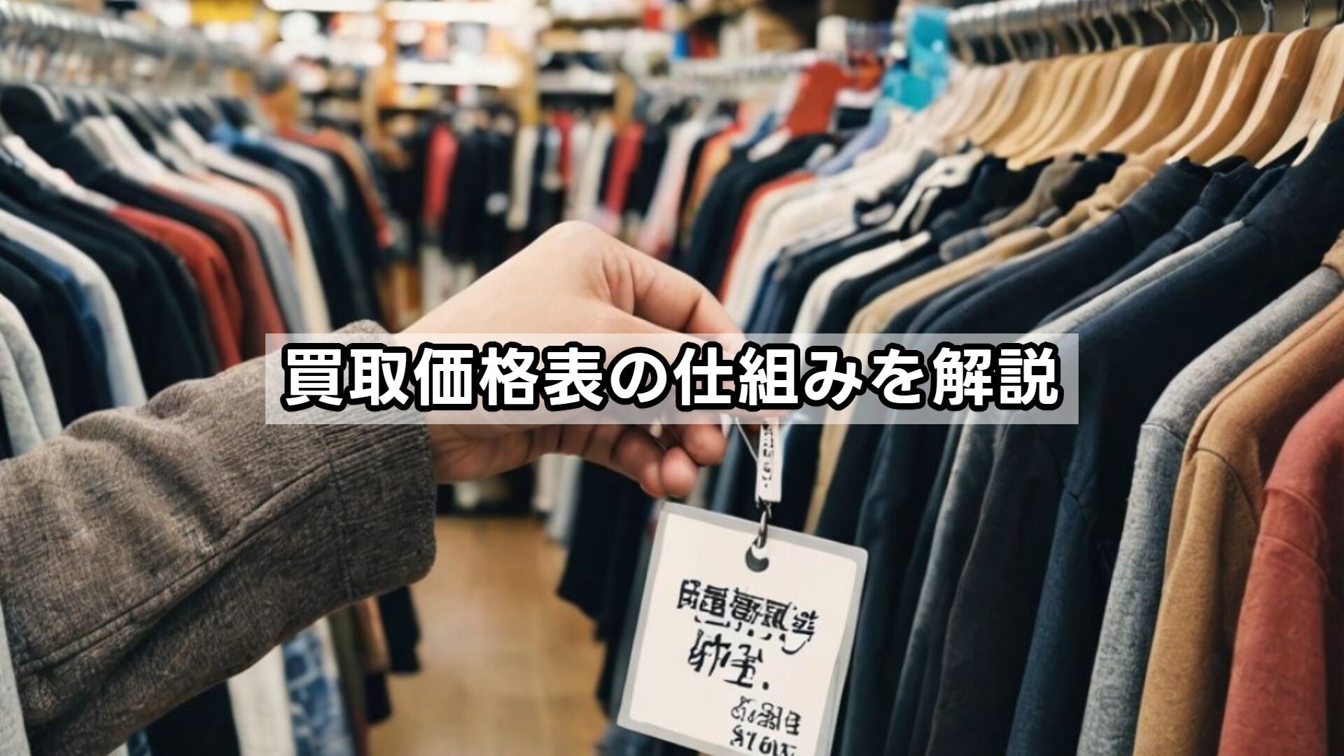 買取価格表の仕組みを解説