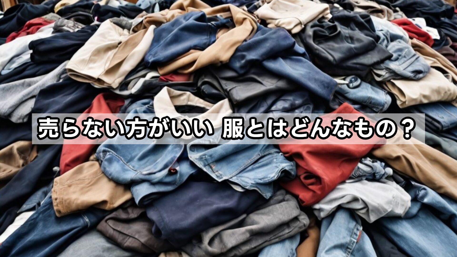 売らない方がいい 服とはどんなもの?