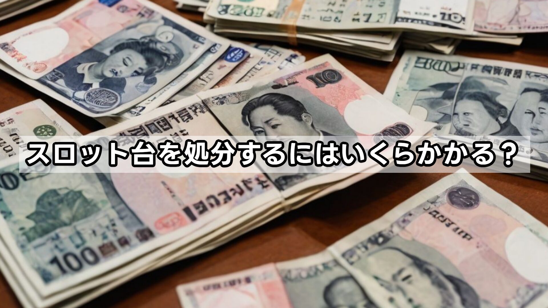 スロット台を処分するにはいくらかかる？