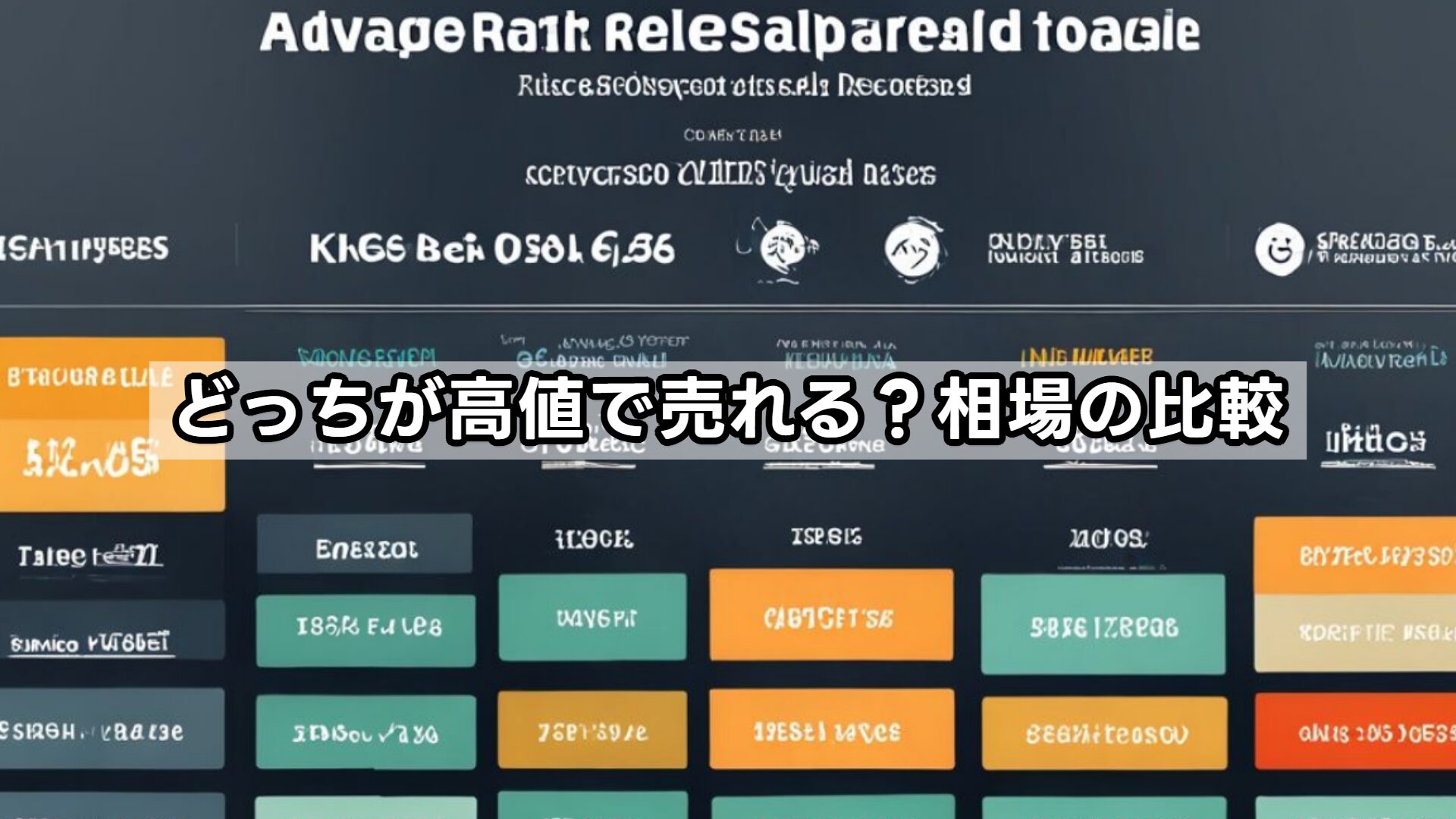 どっちが高値で売れる？相場の比較