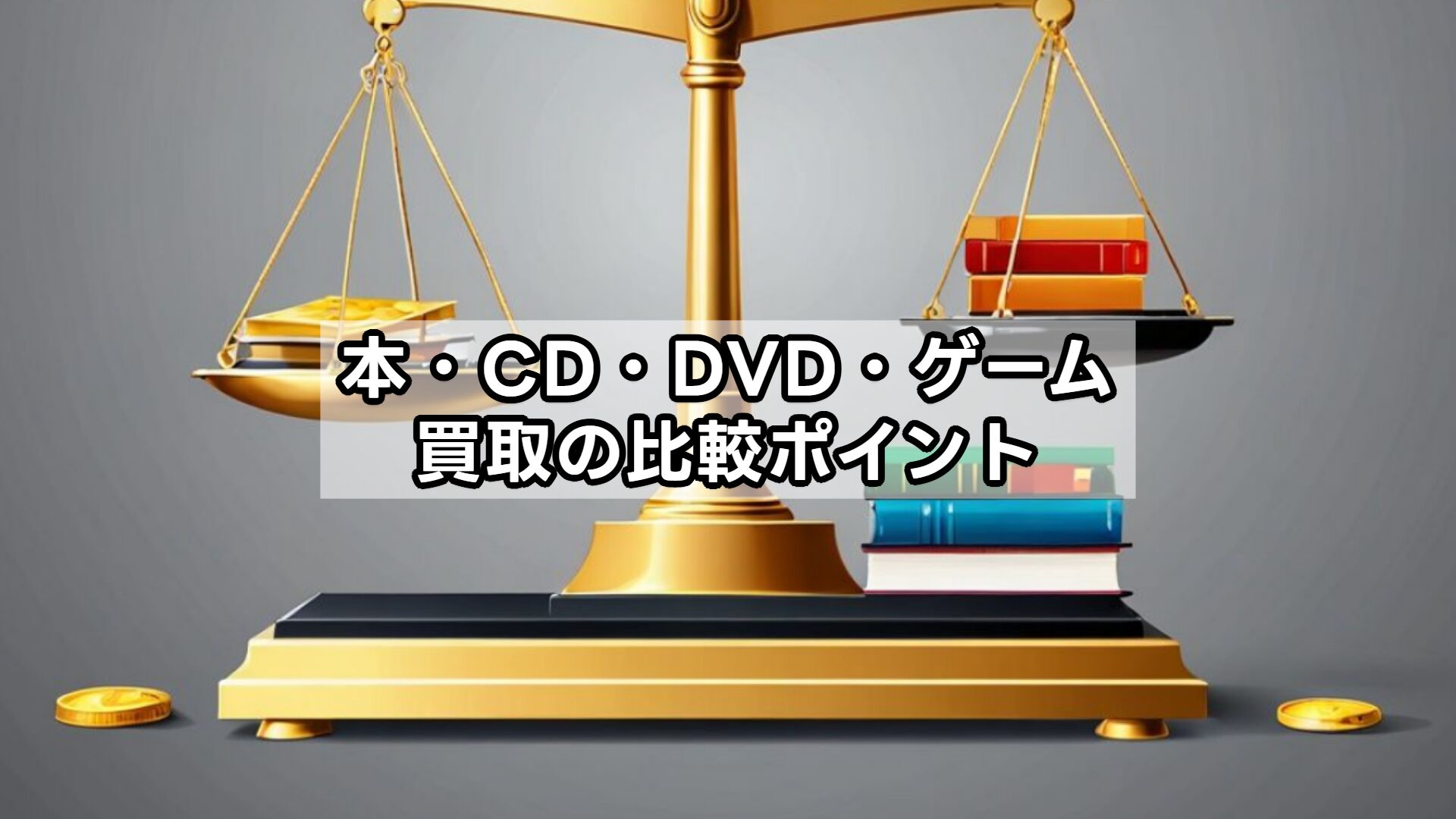 本・CD・DVD・ゲーム買取の比較ポイント