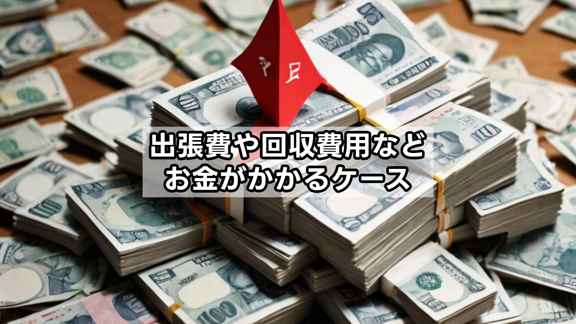 出張費や回収費用などお金がかかるケース