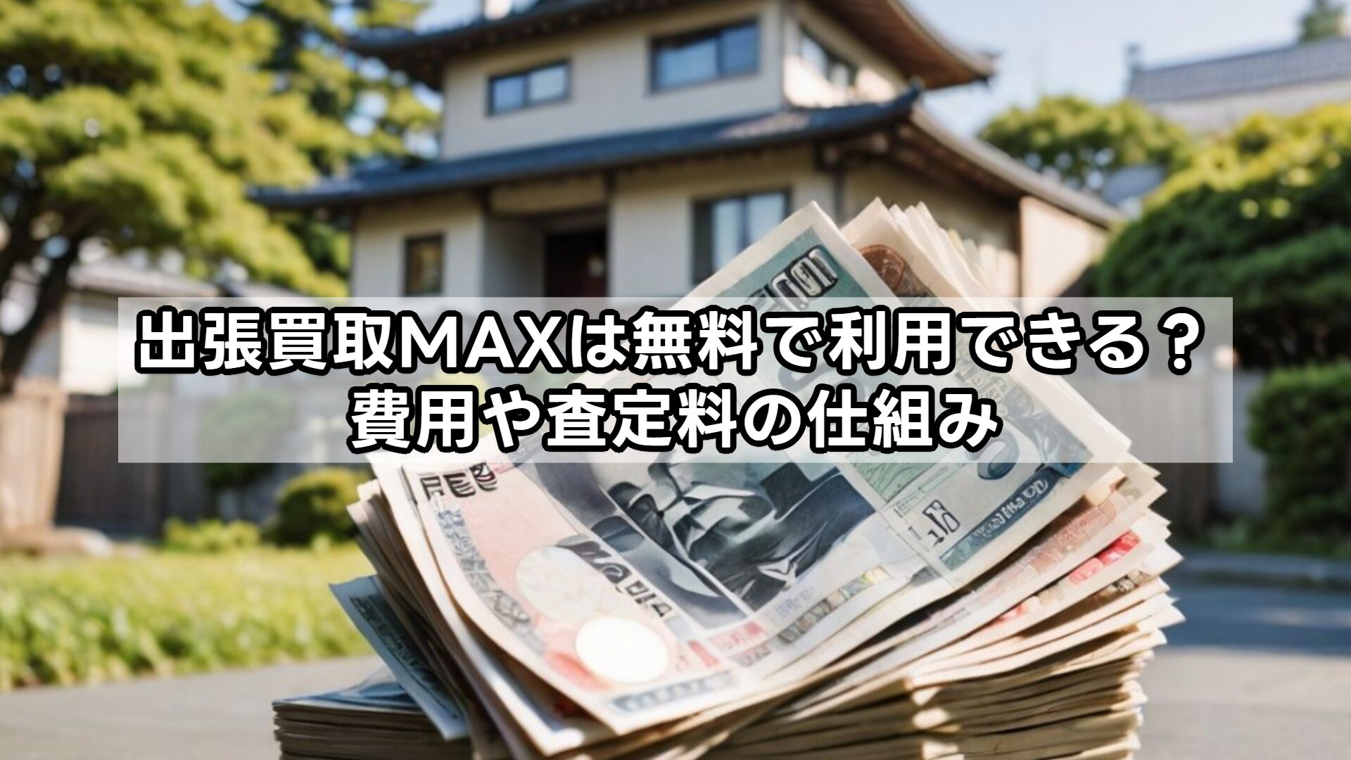 出張買取MAXは無料で利用できる？費用や査定料の仕組み