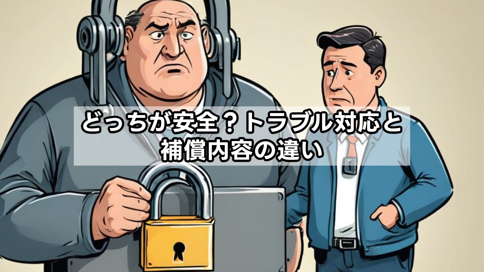 どっちが安全？トラブル対応と補償内容の違い