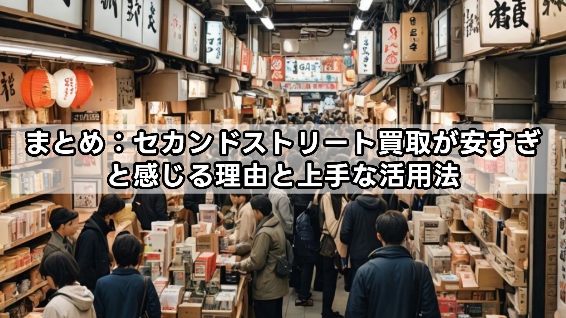 まとめ：セカンドストリート買取が安すぎと感じる理由と上手な活用法