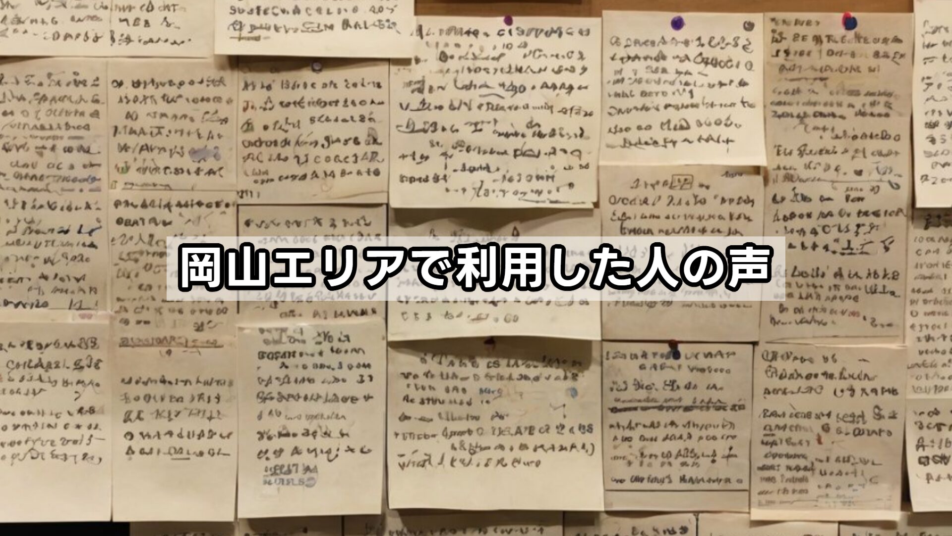 岡山エリアで利用した人の声