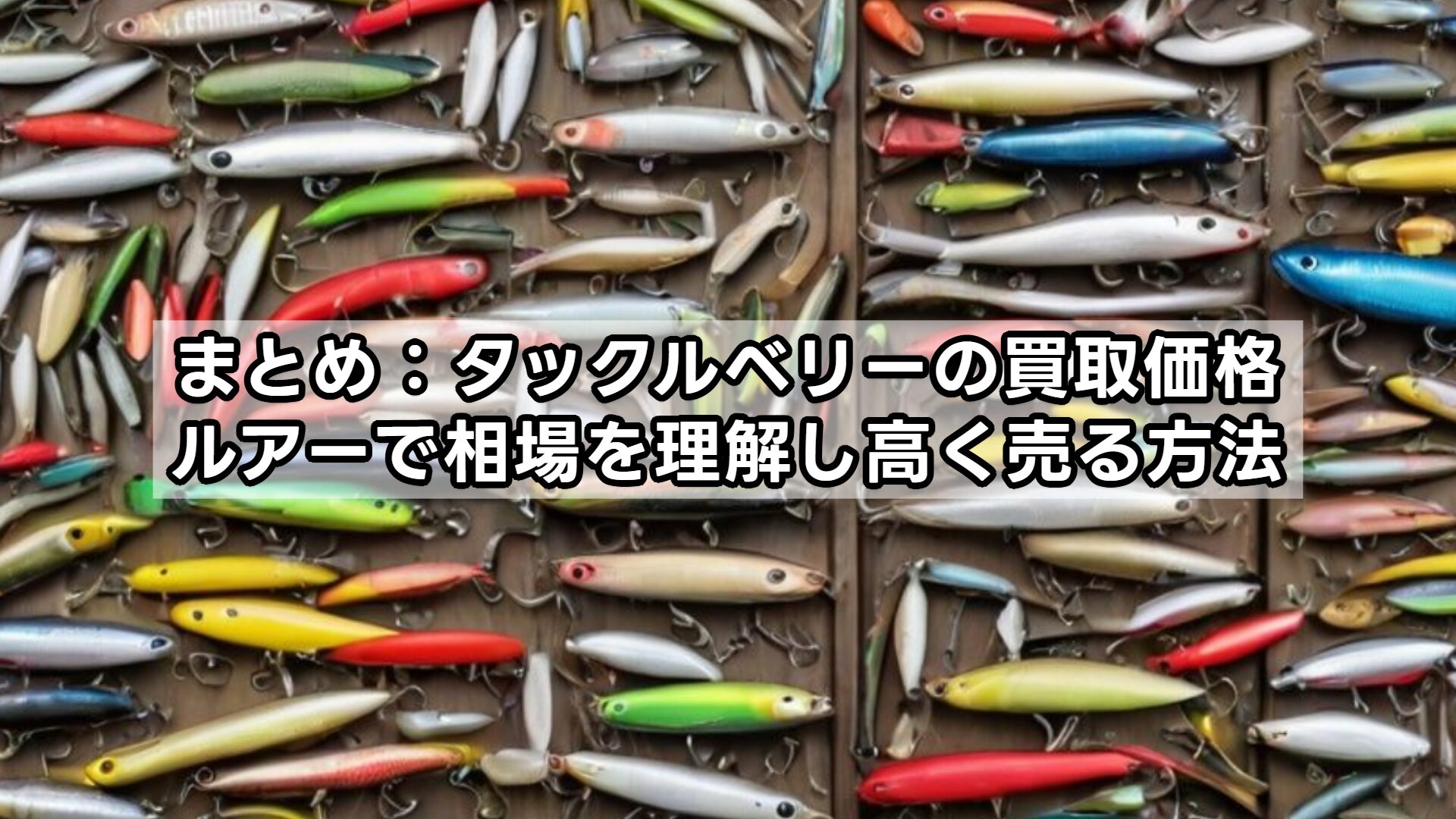 まとめ:タックルベリーの買取価格、ルアーで相場を理解し高く売る方法