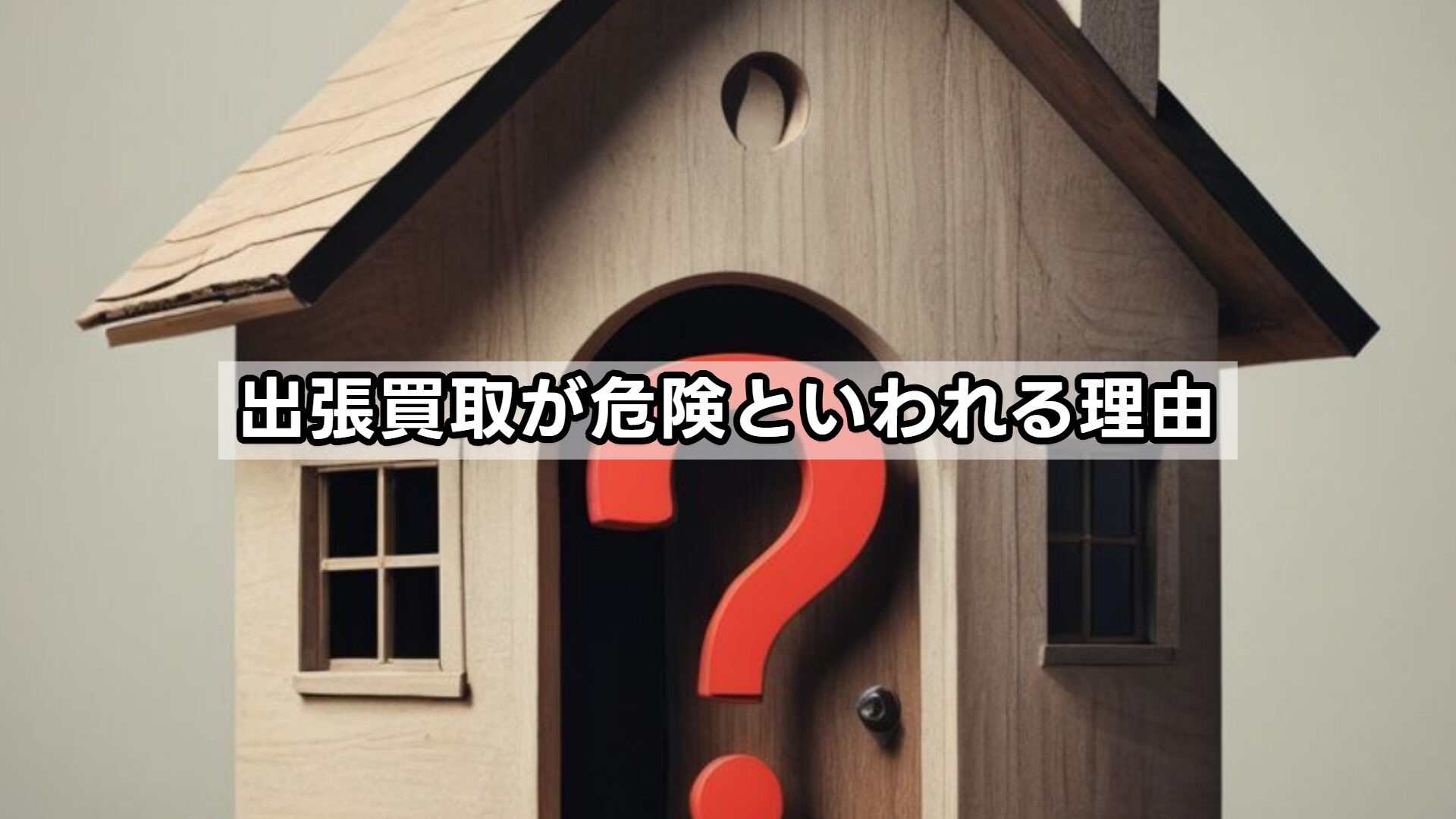 出張買取が危険といわれる理由