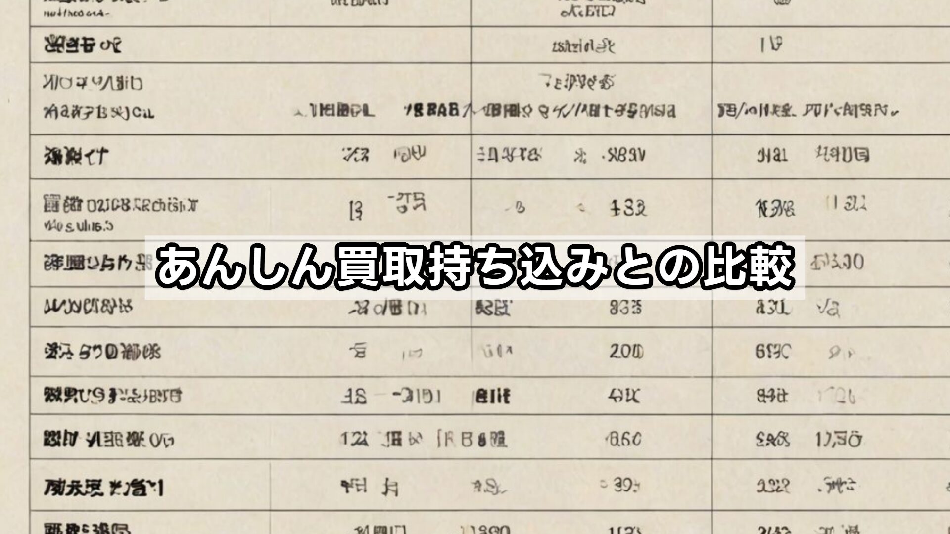 あんしん買取持ち込みとの比較