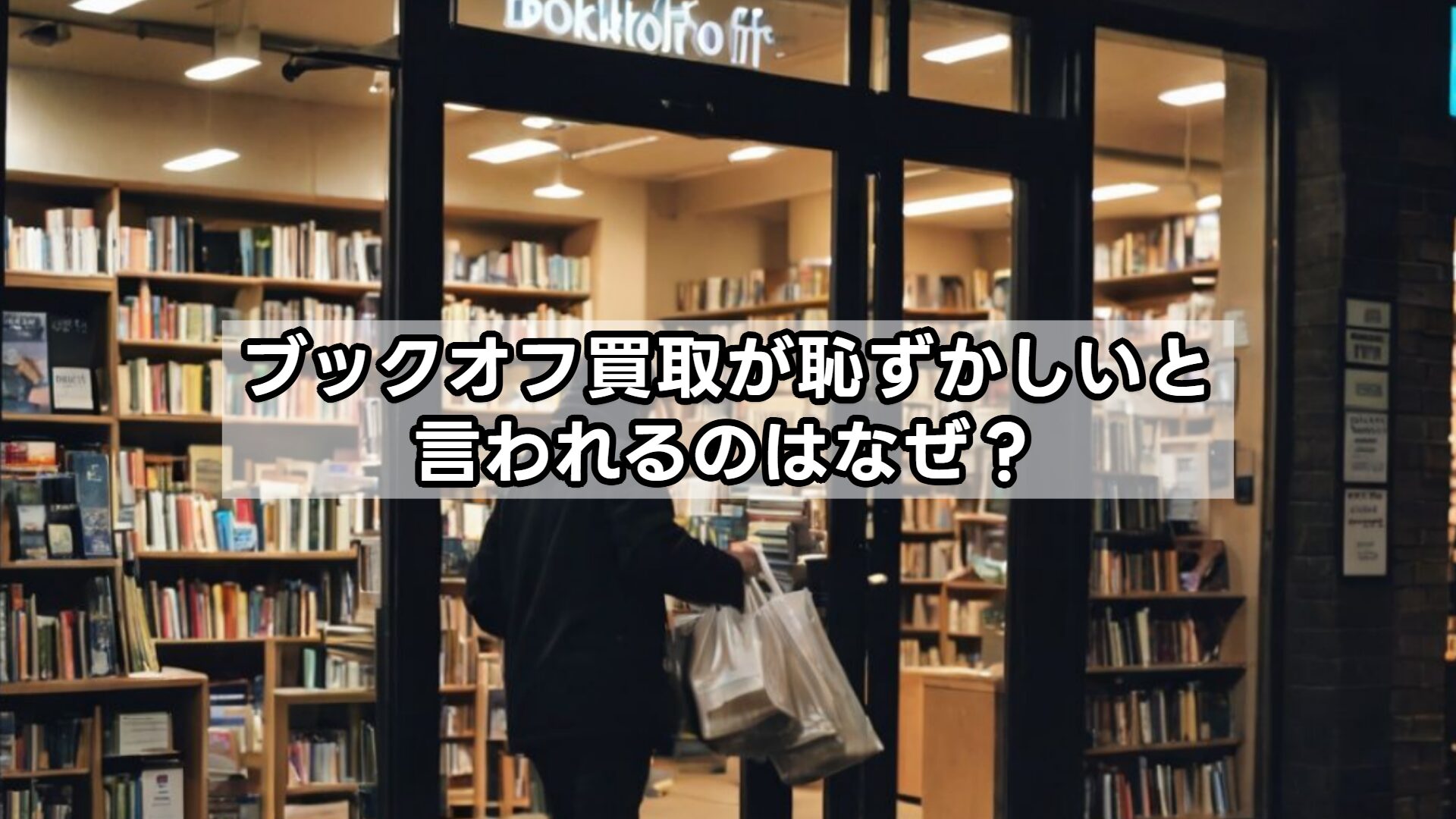 ブックオフ買取が恥ずかしいと言われるのはなぜ?