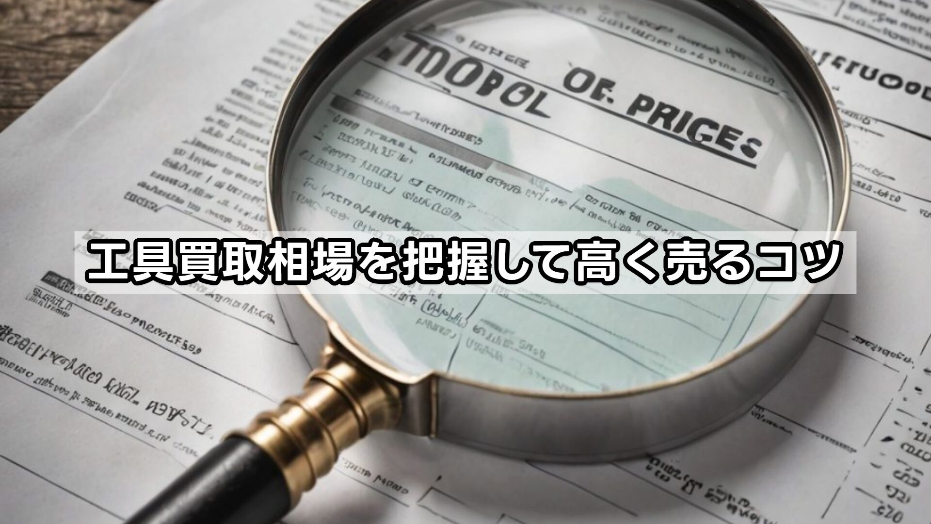 工具買取相場を把握して高く売るコツ