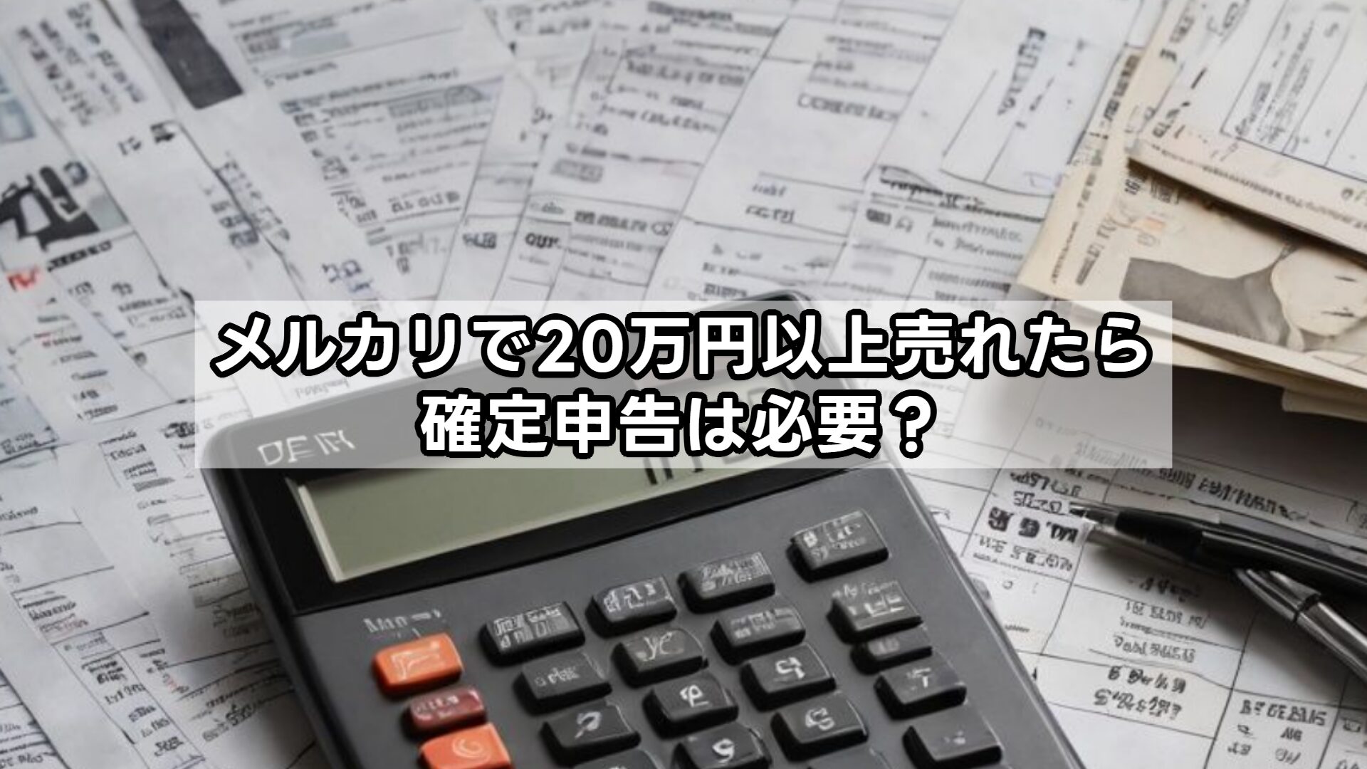 メルカリで20万円以上売れたら確定申告は必要?