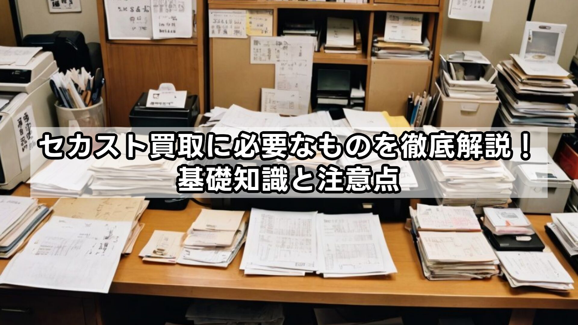 セカスト買取に必要なものを徹底解説!基礎知識と注意点