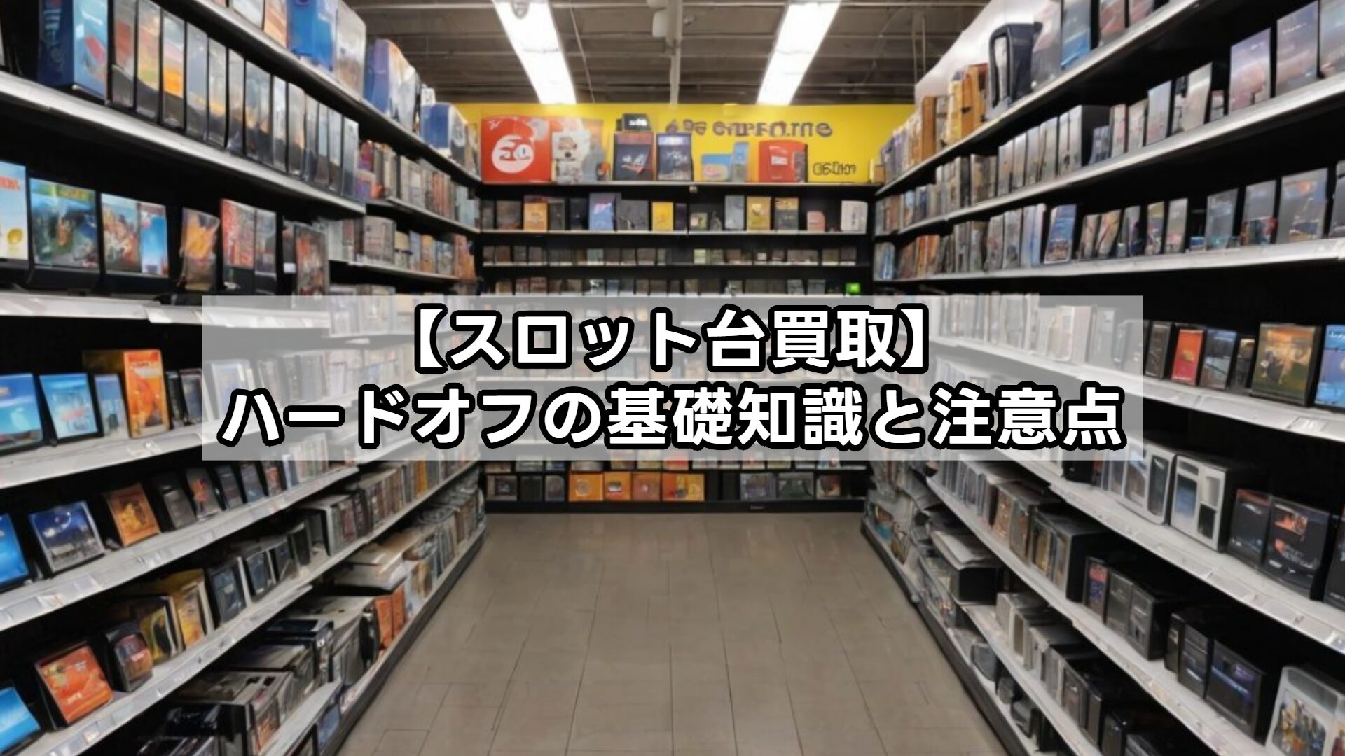 【スロット台買取】ハードオフの基礎知識と注意点
