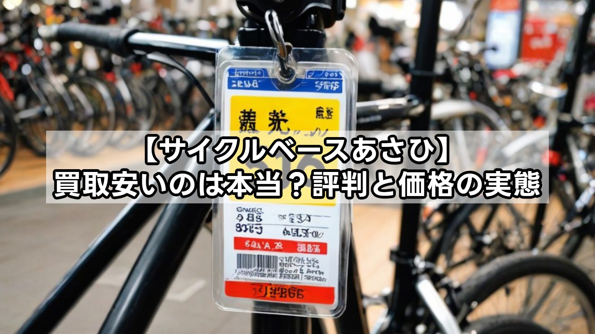 【サイクルベースあさひ】買取安いのは本当？評判と価格の実態
