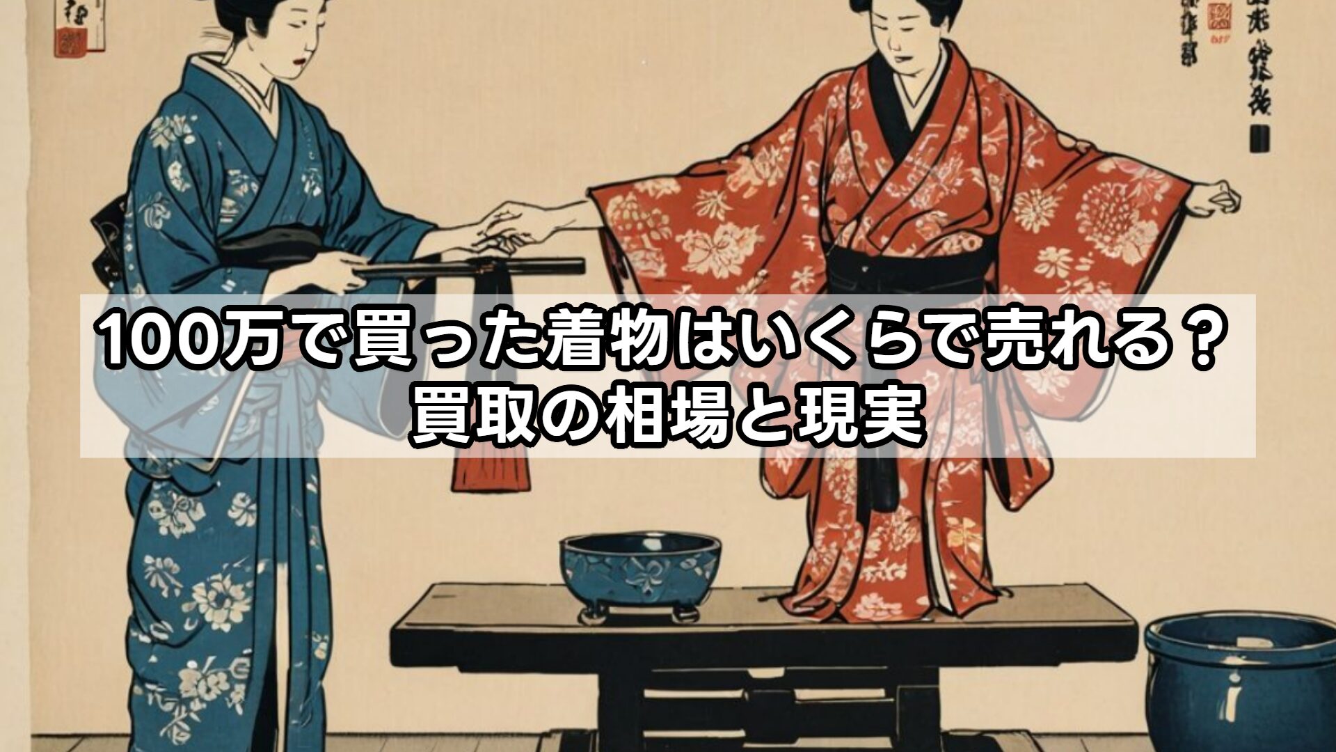 100万で買った着物はいくらで売れる？買取の相場と現実