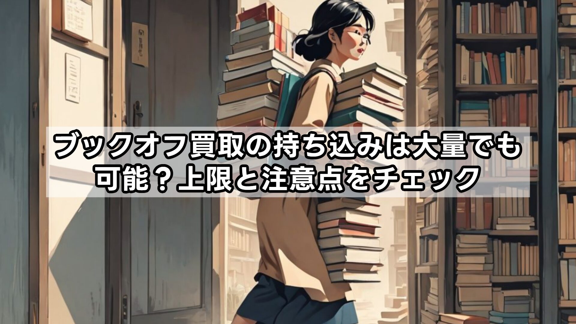 ブックオフ買取の持ち込みは大量でも可能？上限と注意点をチェック