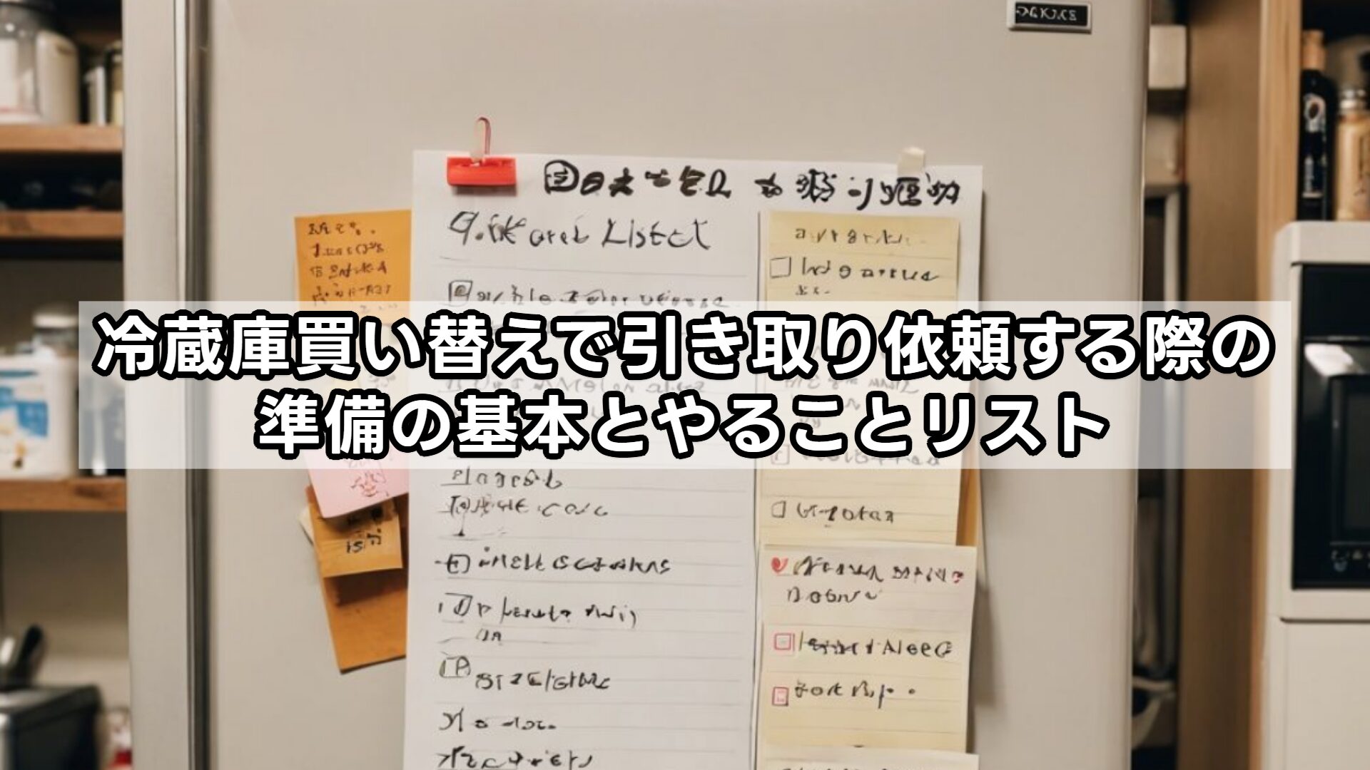 冷蔵庫買い替えで引き取り依頼する際の準備の基本とやることリスト