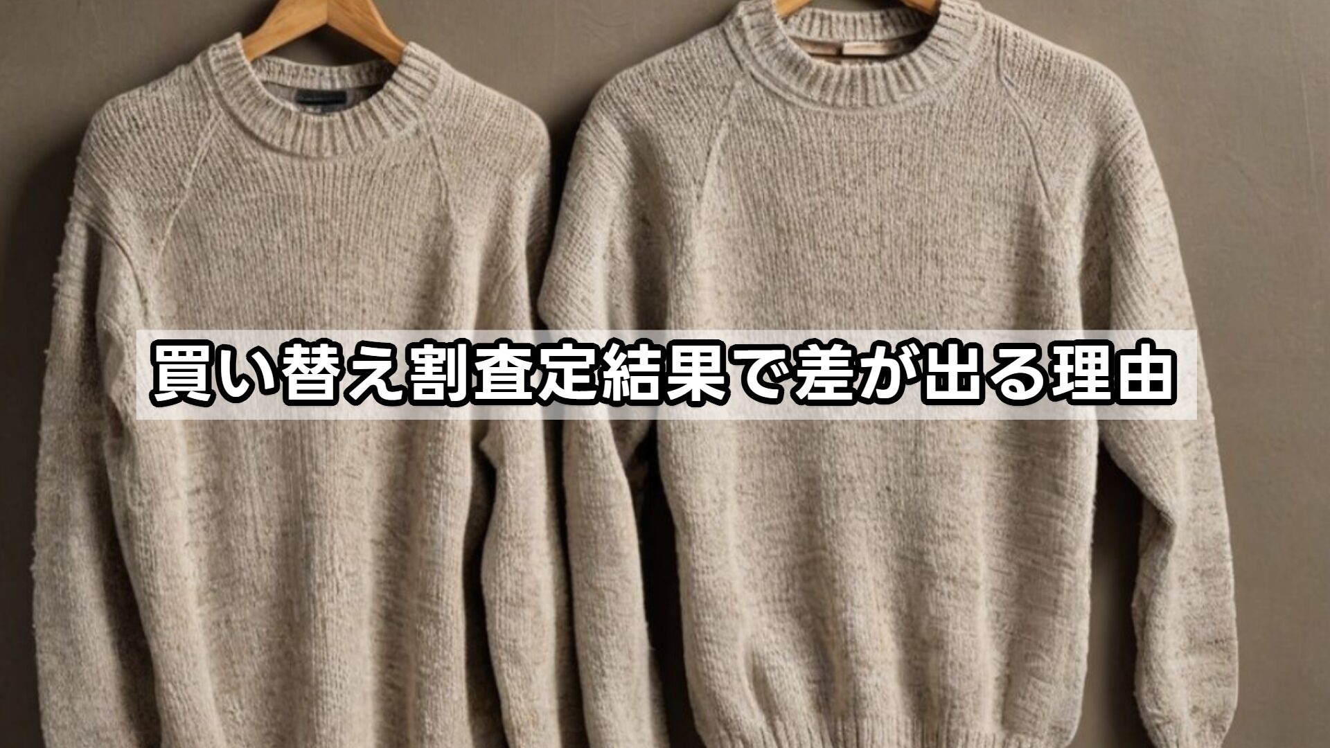 買い替え割査定結果で差が出る理由