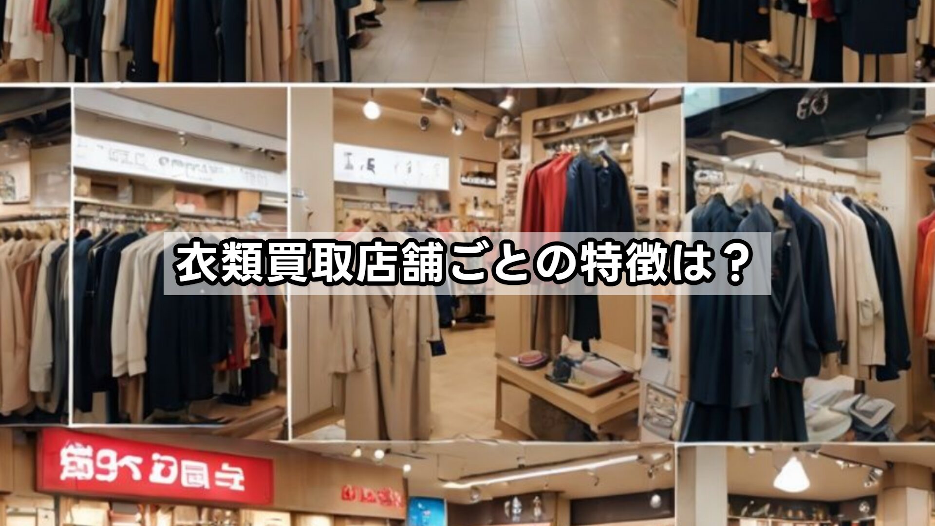 衣類買取店舗ごとの特徴は?