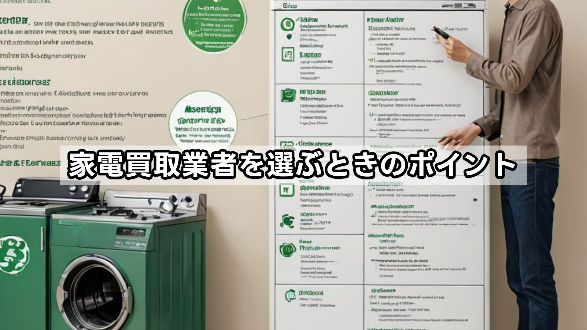 家電買取業者を選ぶときのポイント
