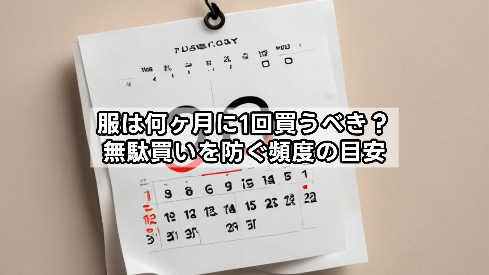 服は何ヶ月に1回買うべき？無駄買いを防ぐ頻度の目安