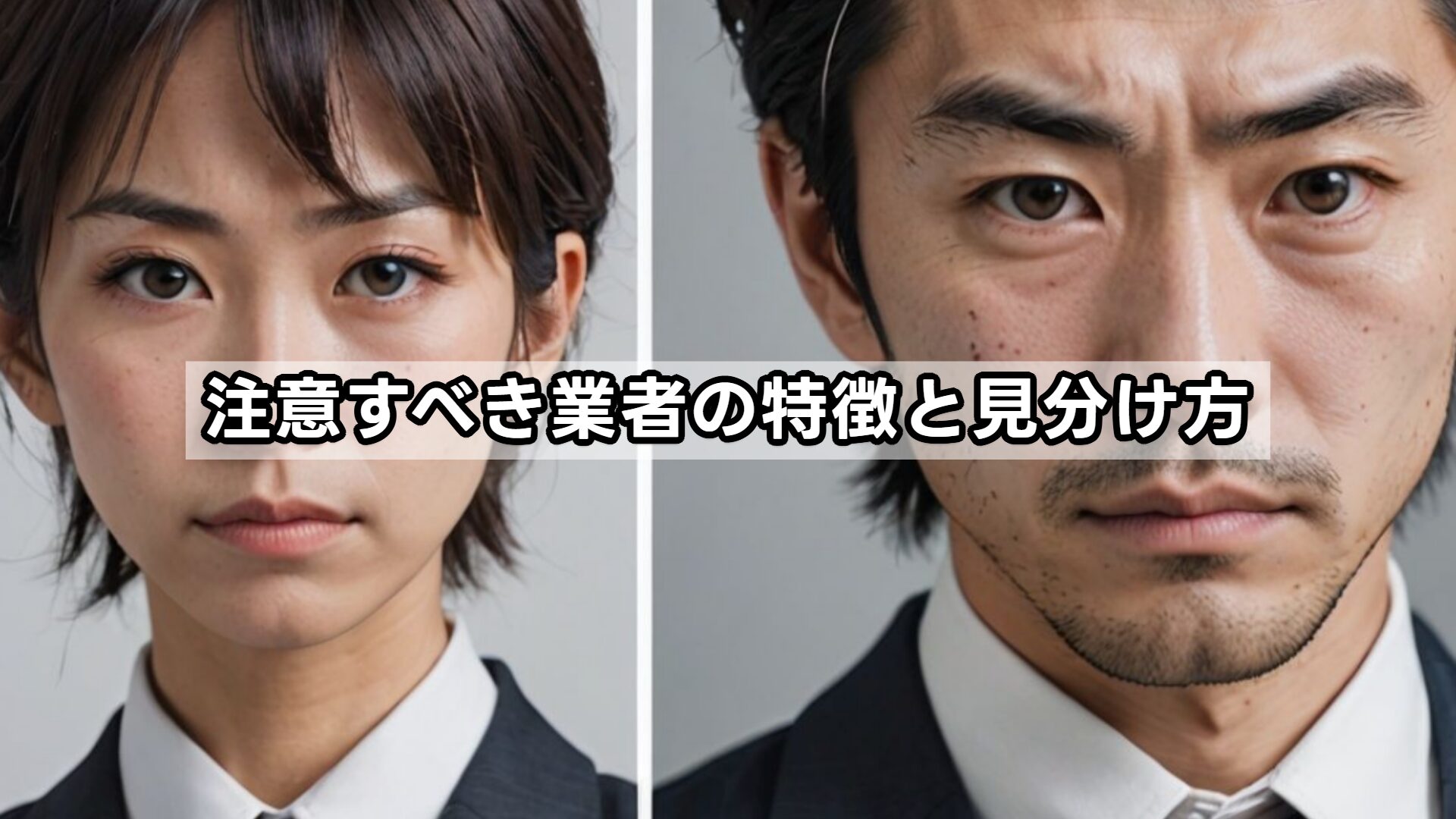 注意すべき業者の特徴と見分け方