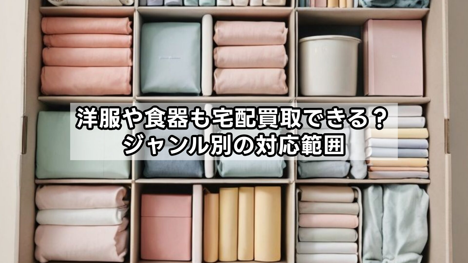 洋服や食器も宅配買取できる?ジャンル別の対応範囲