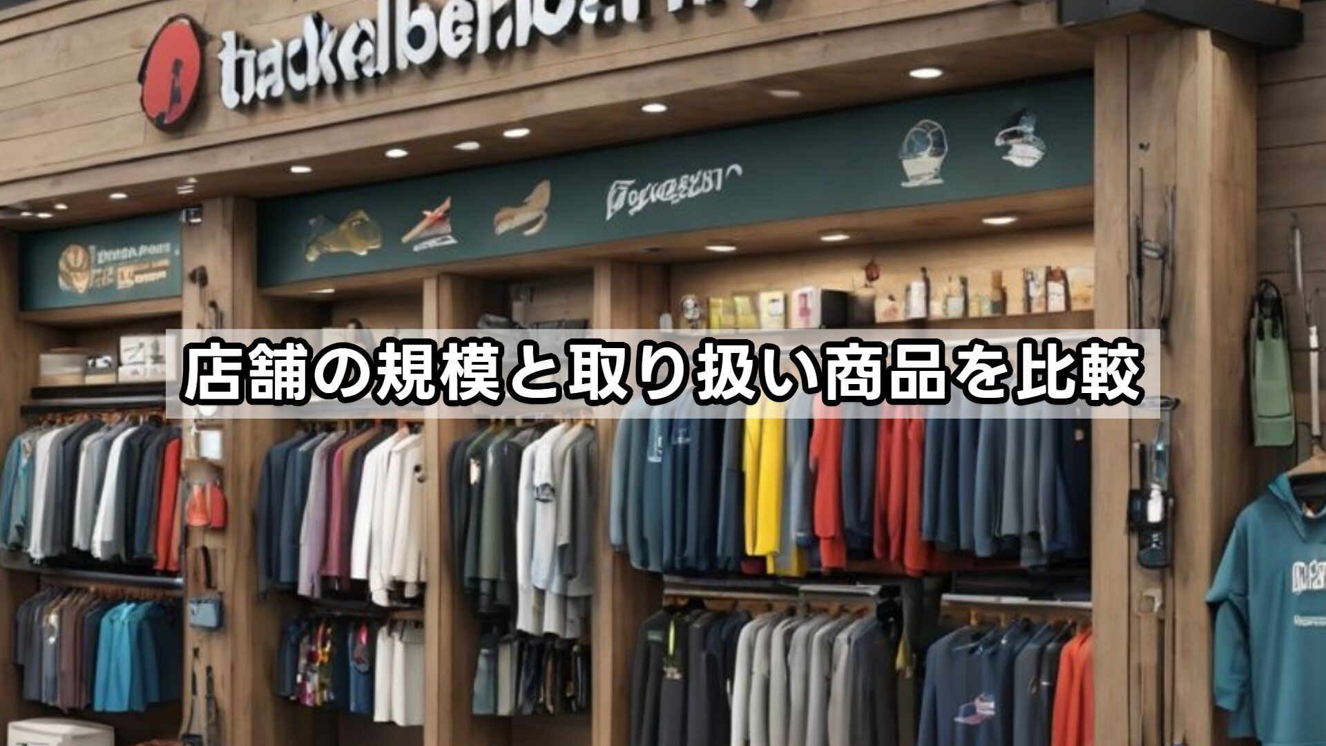 店舗の規模と取り扱い商品を比較