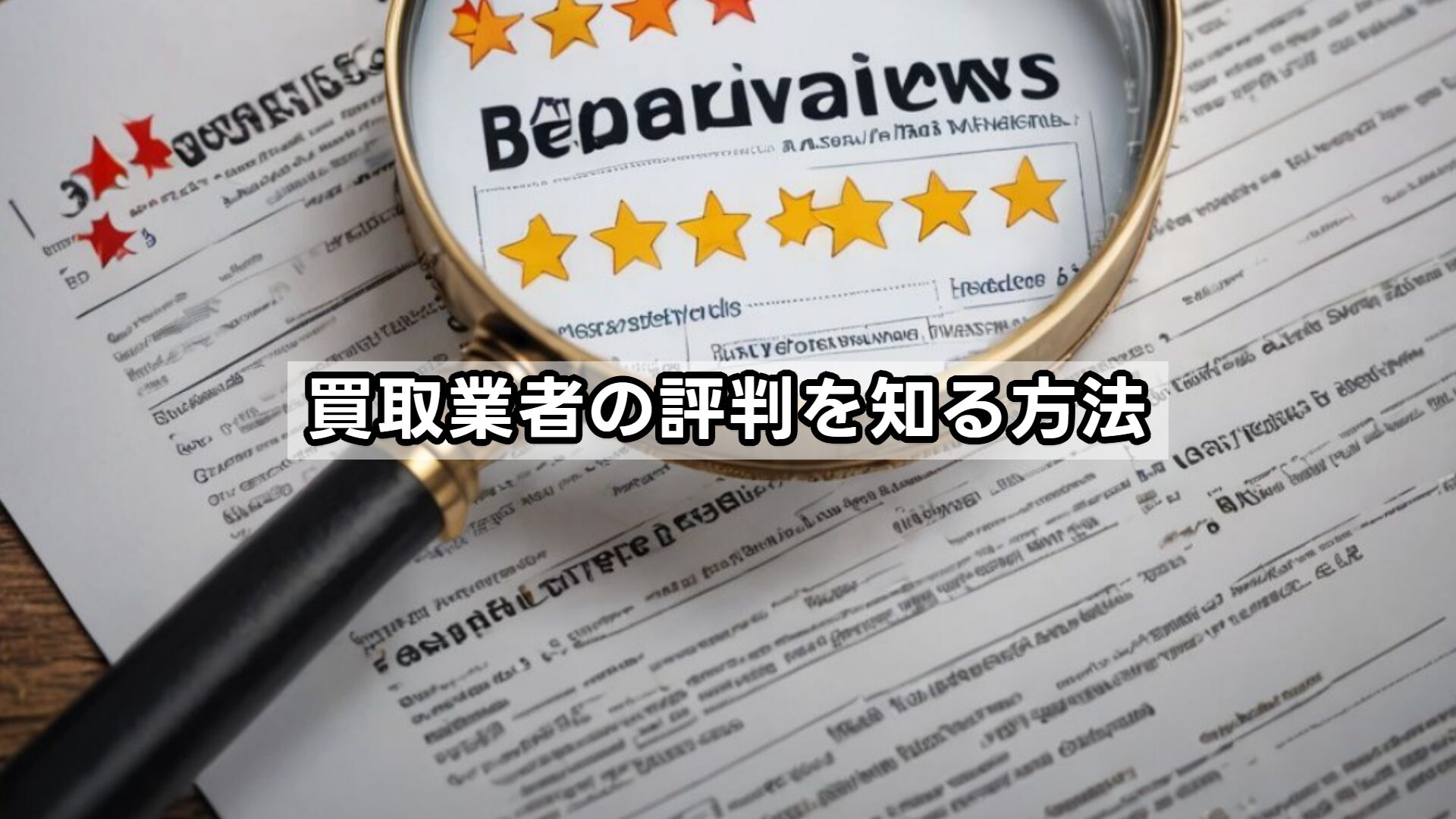 買取業者の評判を知る方法