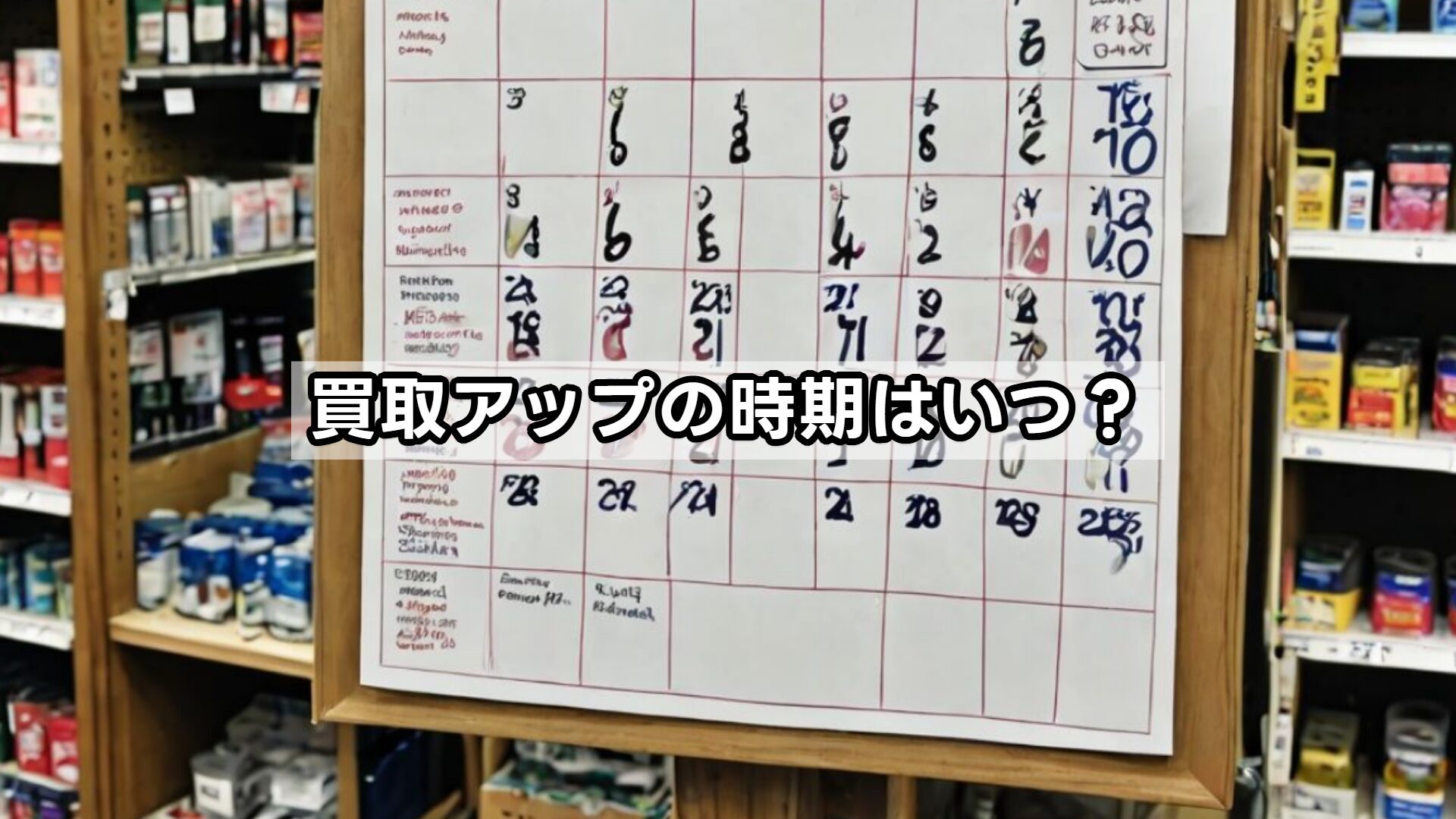 買取アップの時期はいつ？