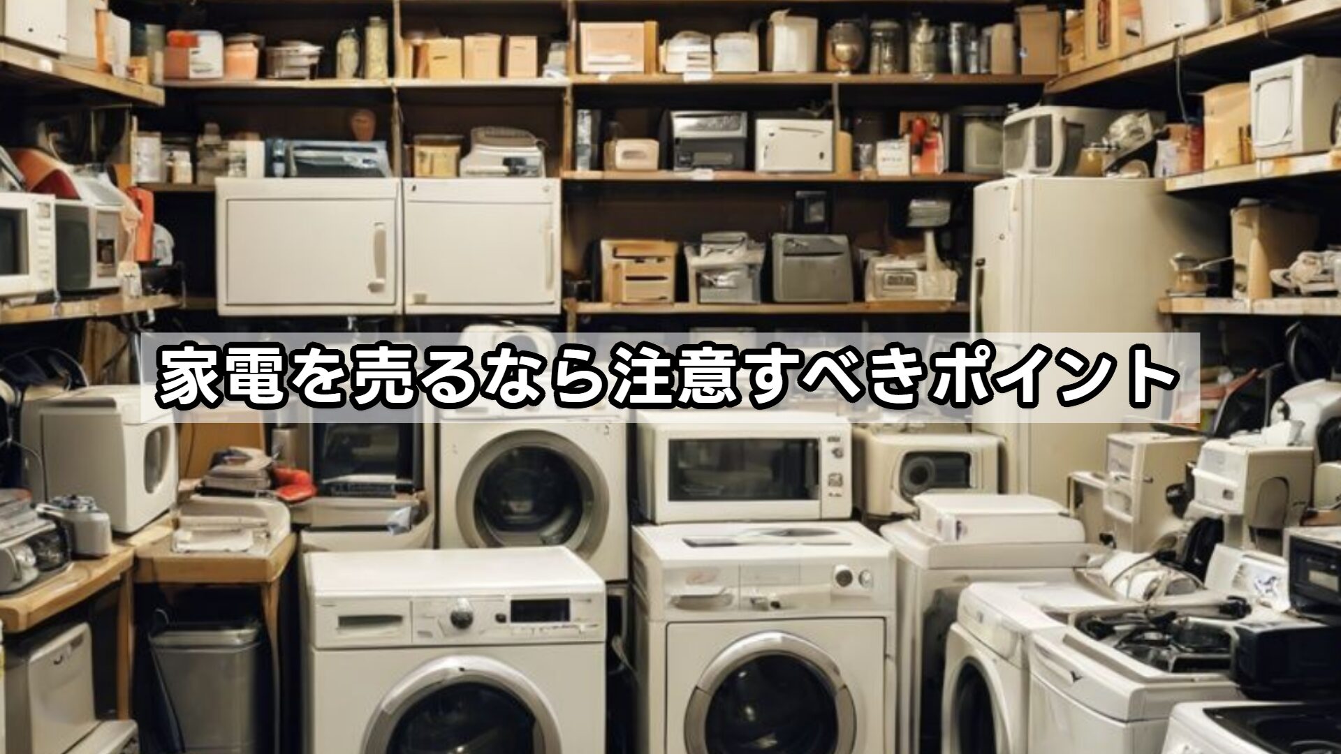 家電を売るなら注意すべきポイント