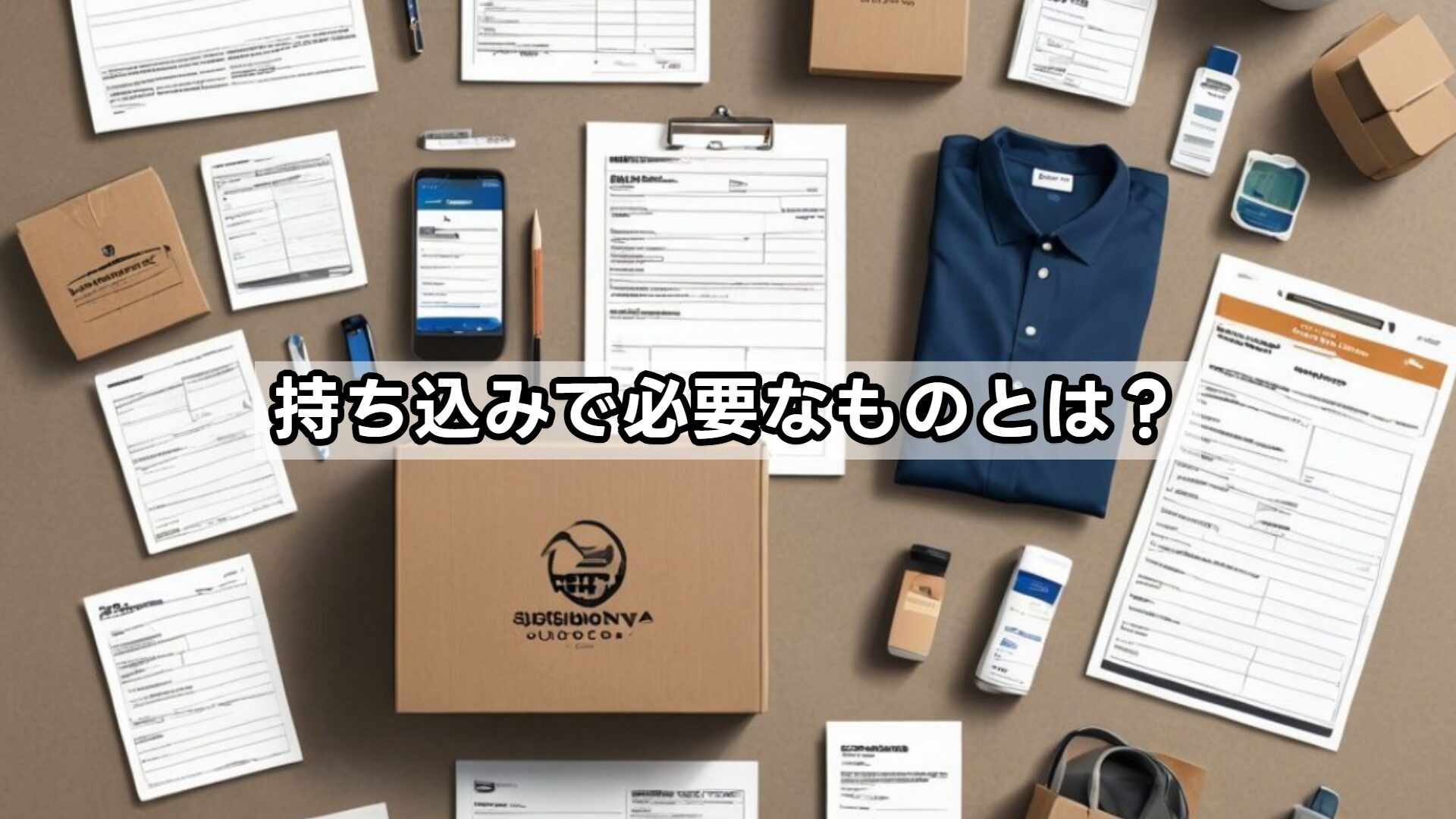 持ち込みで必要なものとは？