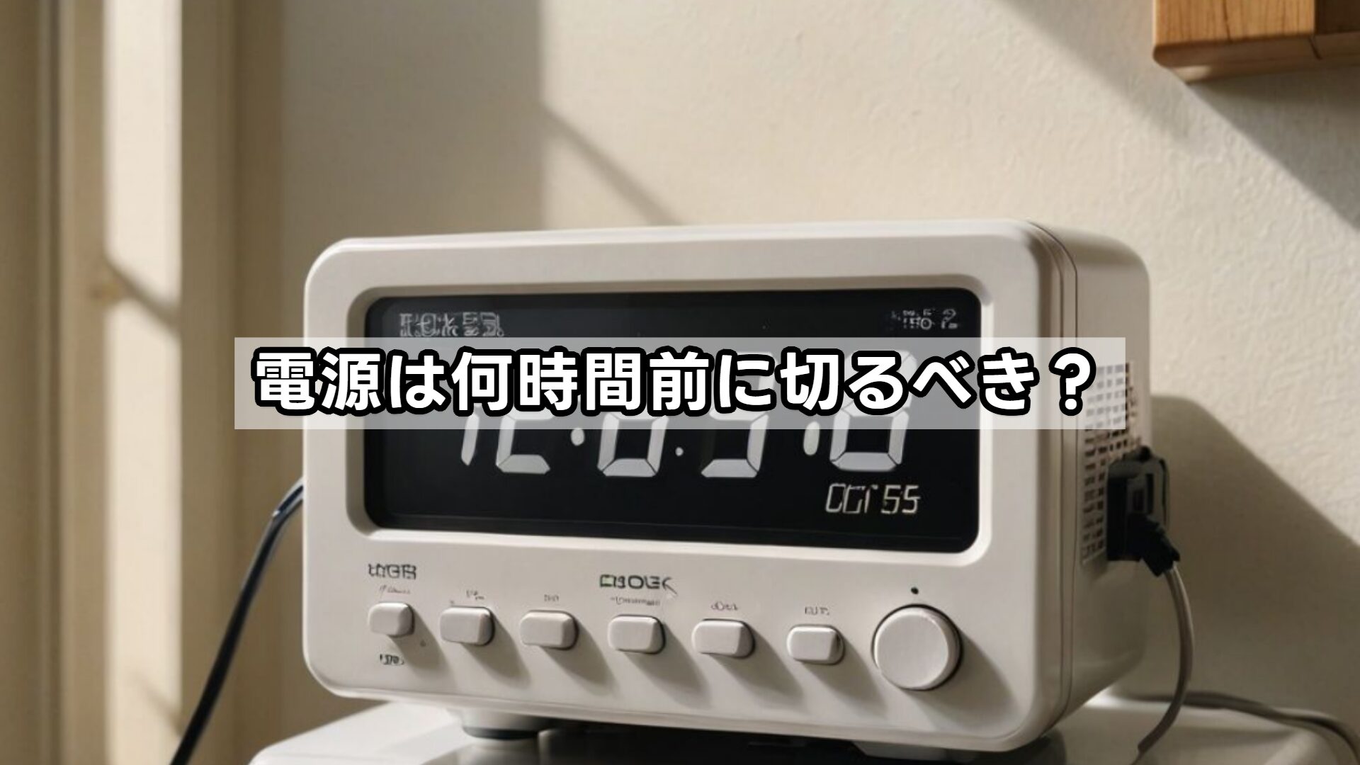 電源は何時間前に切るべき？