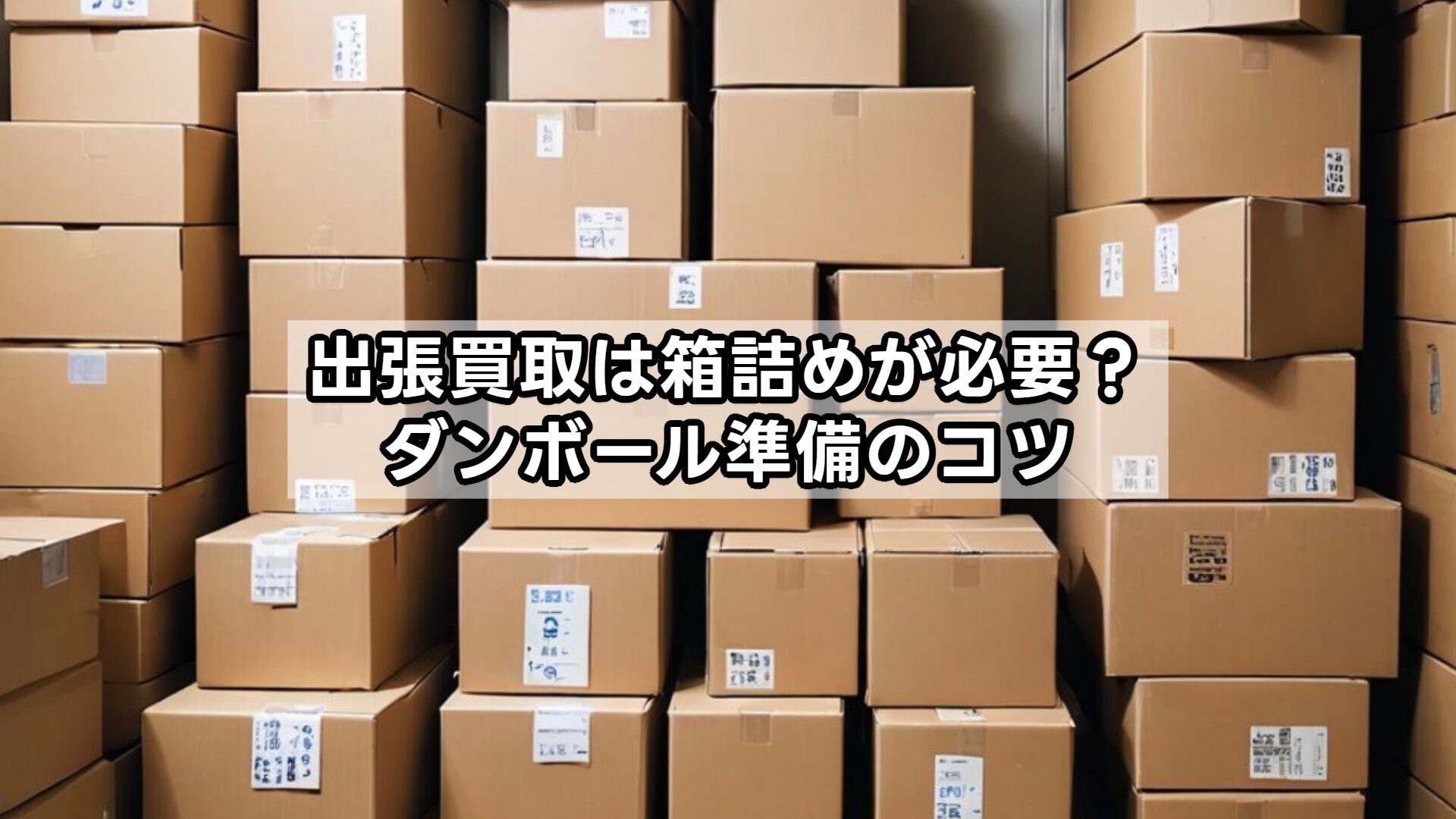 出張買取は箱詰めが必要?ダンボール準備のコツ