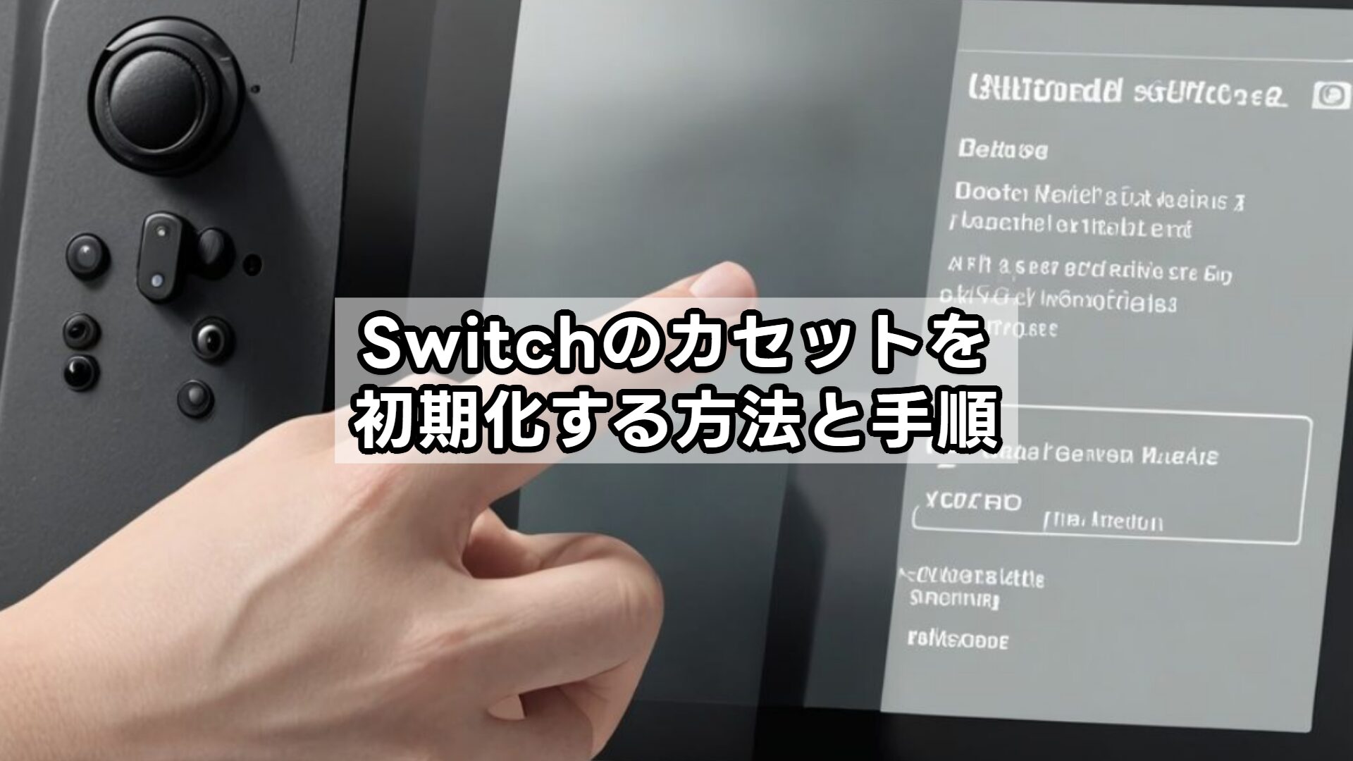 Switchのカセットを初期化する方法と手順