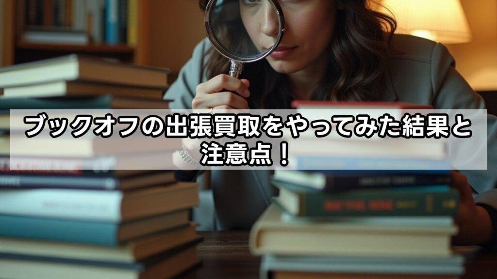 ブックオフの出張買取をやってみた結果と注意点!他店比較と対策まとめ