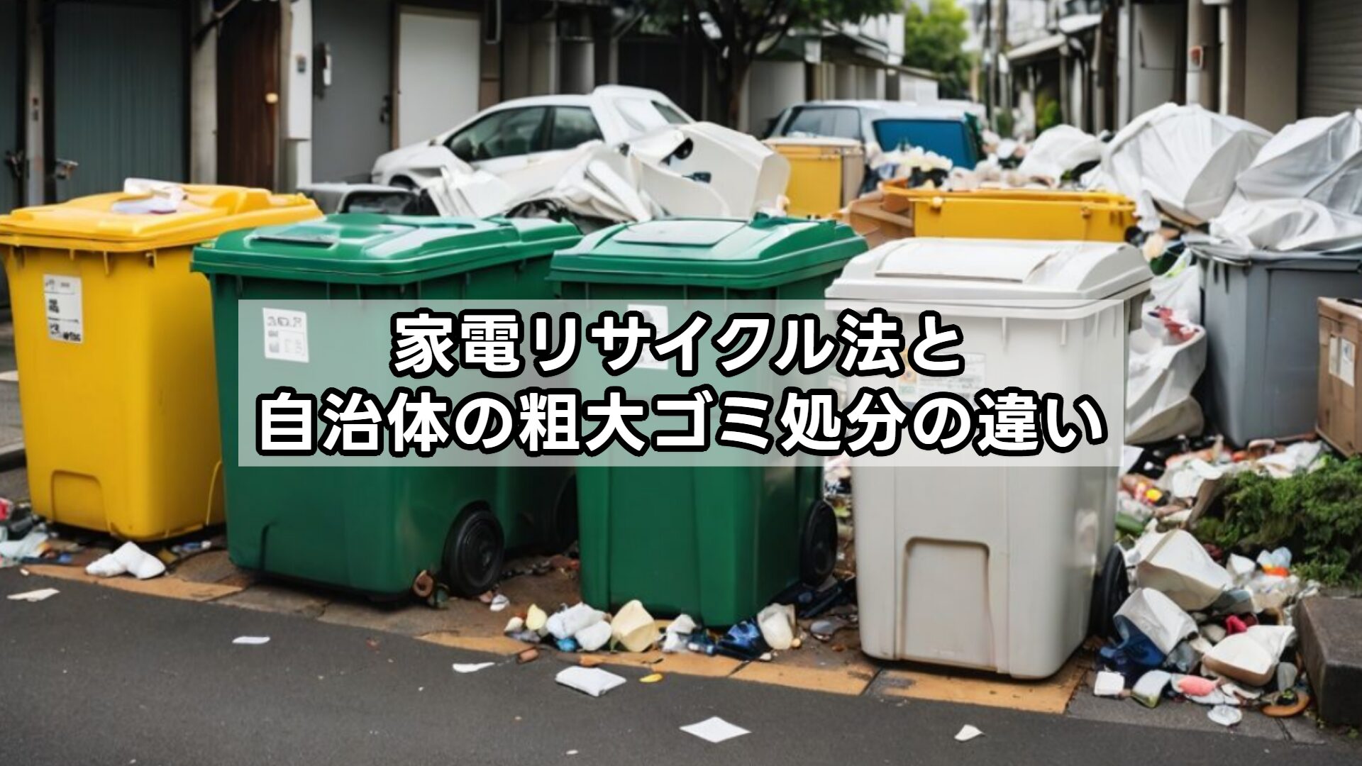 家電リサイクル法と自治体の粗大ゴミ処分の違い