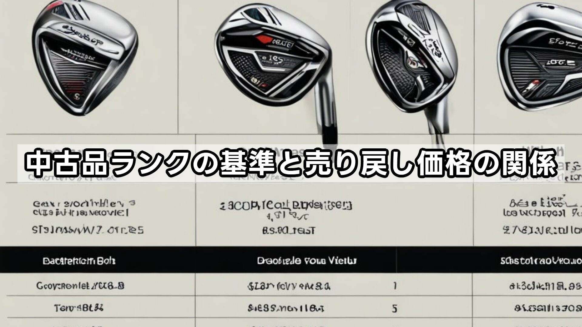 中古品ランクの基準と売り戻し価格の関係