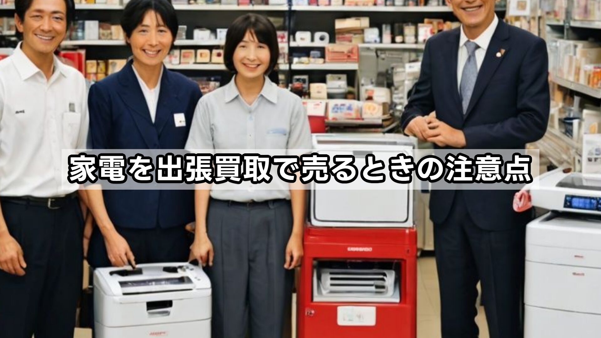 家電を出張買取で売るときの注意点