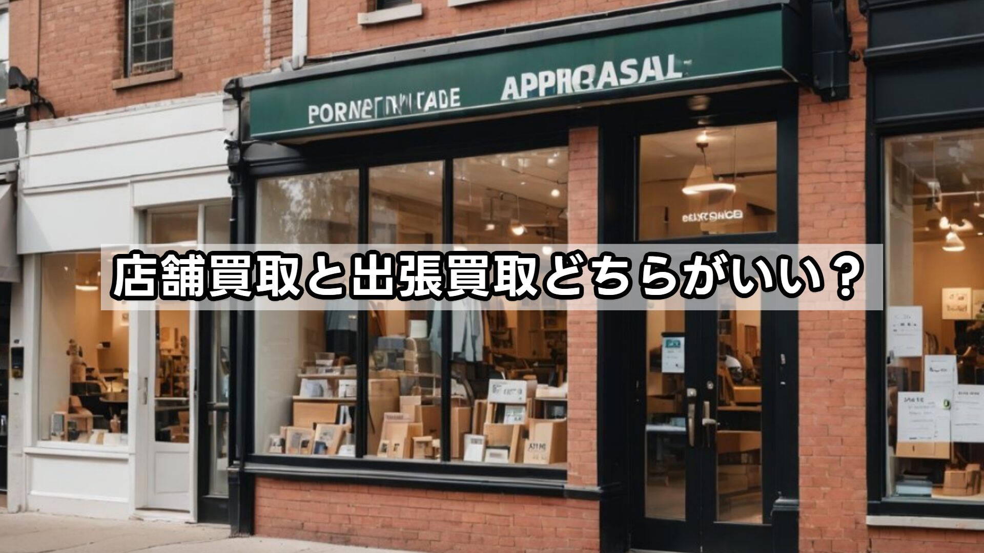 店舗買取と出張買取どちらがいい？