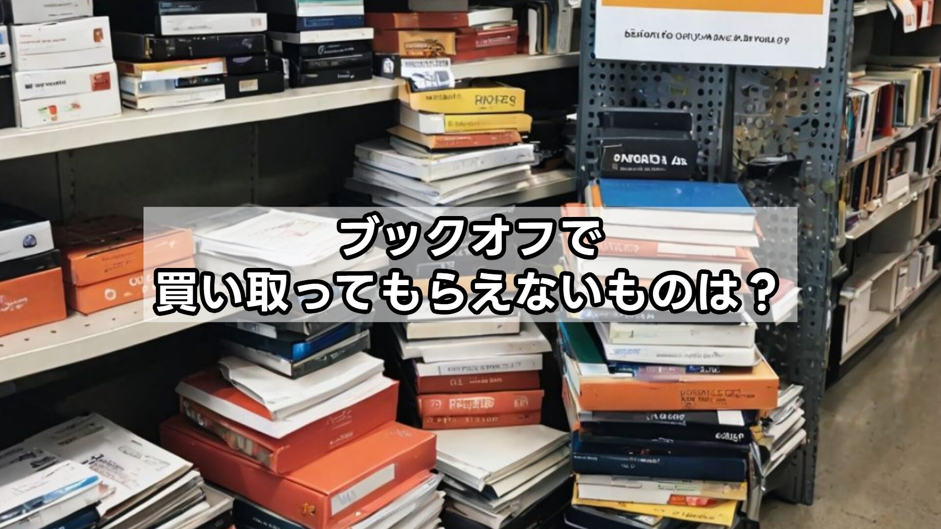 ブックオフで買い取ってもらえないものは？