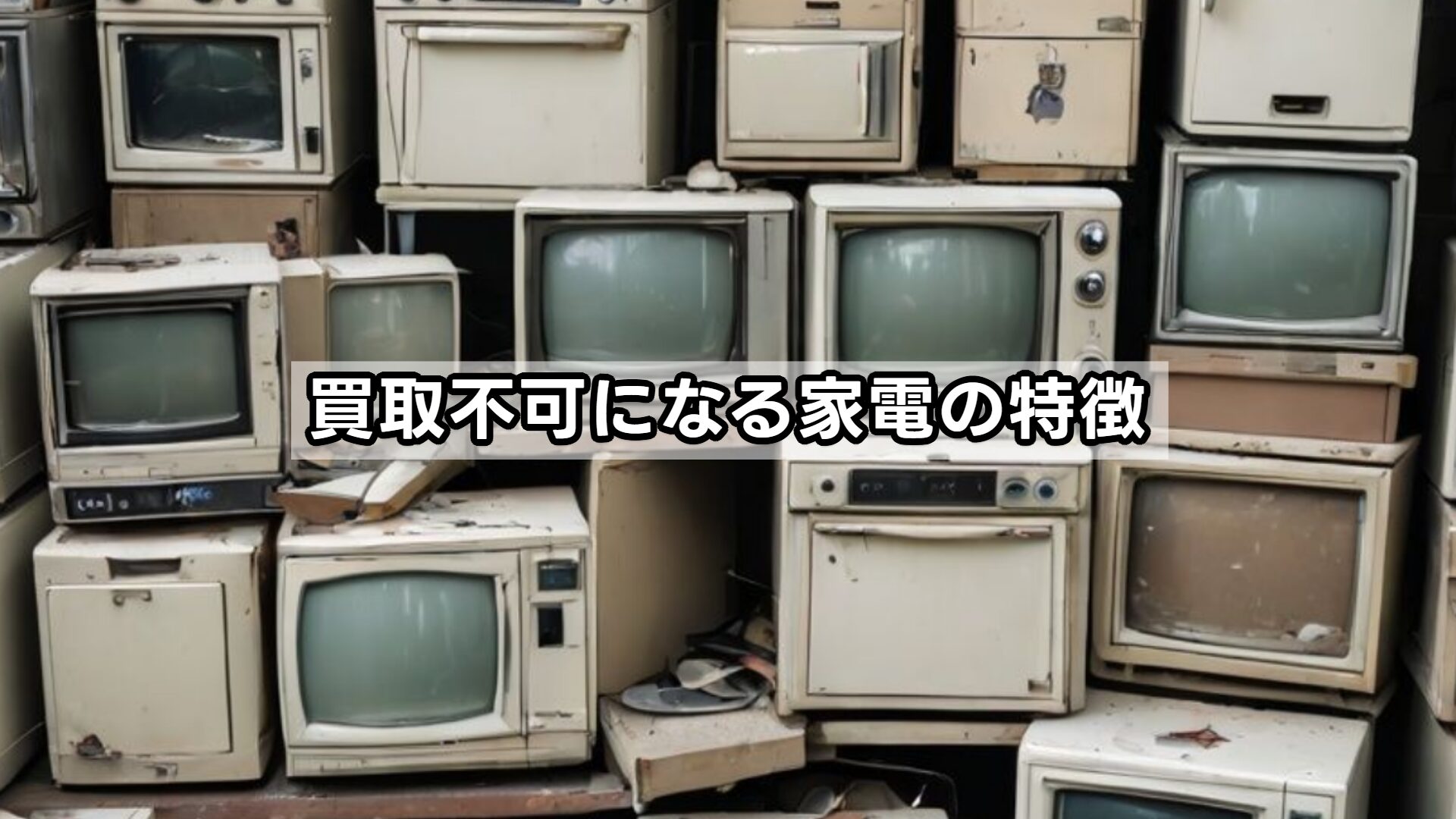 買取不可になる家電の特徴