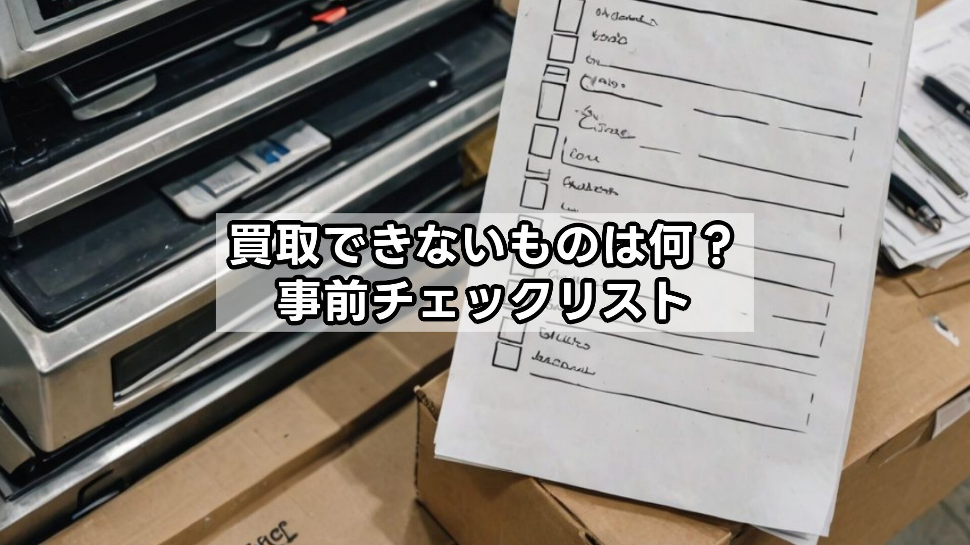 買取できないものは何？事前チェックリスト